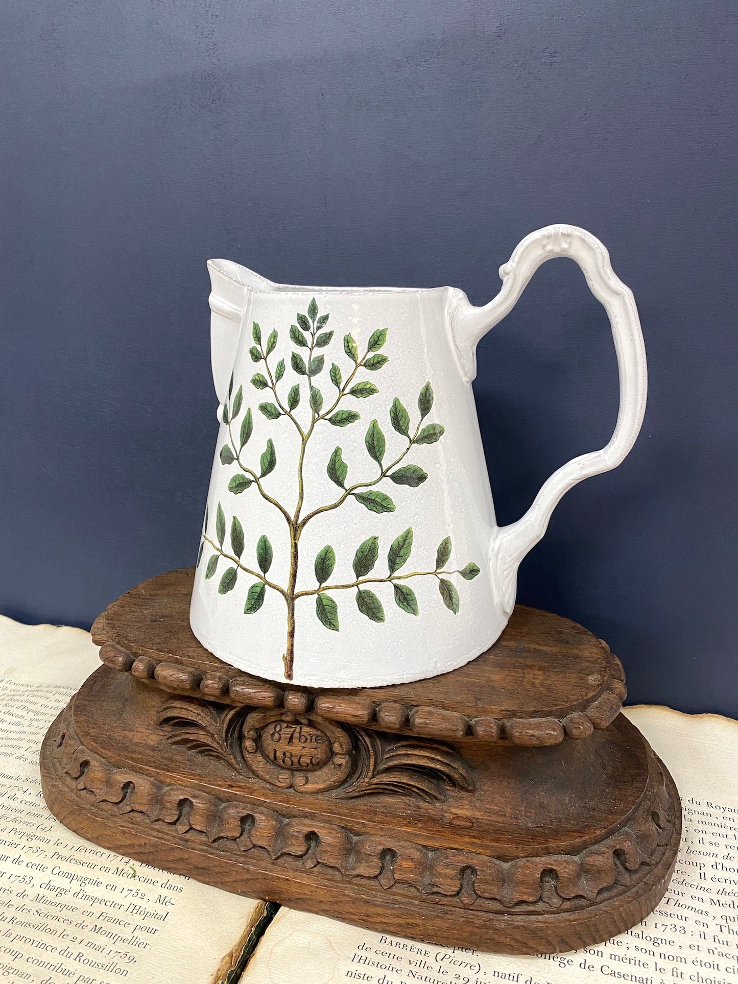 Astier de Villatte Medium Indigofera Colitea Pitcher Vase