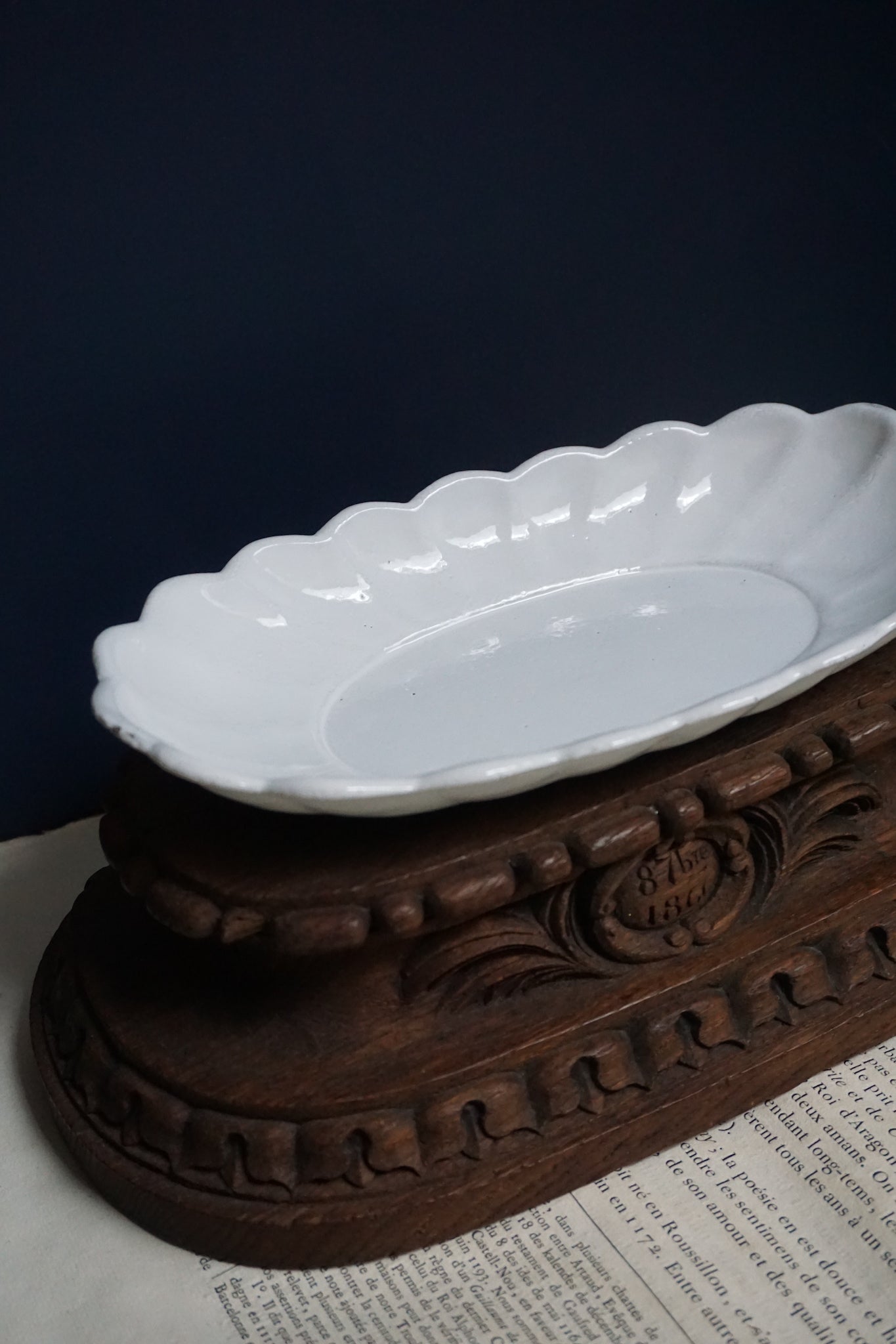 Astier de Villatte Oval Victoria Dish