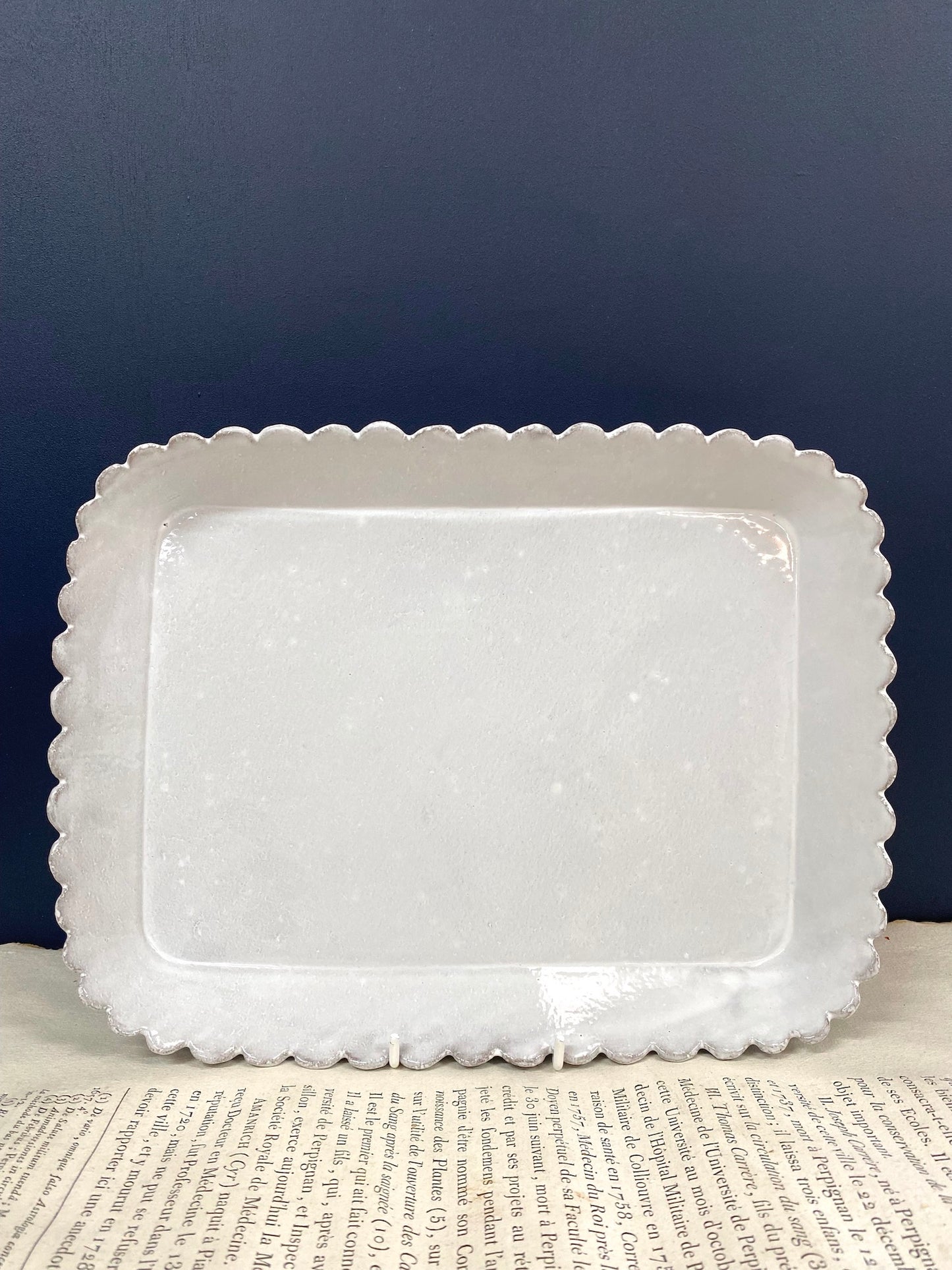 Astier de Villatte Rectangular Daisy Platter