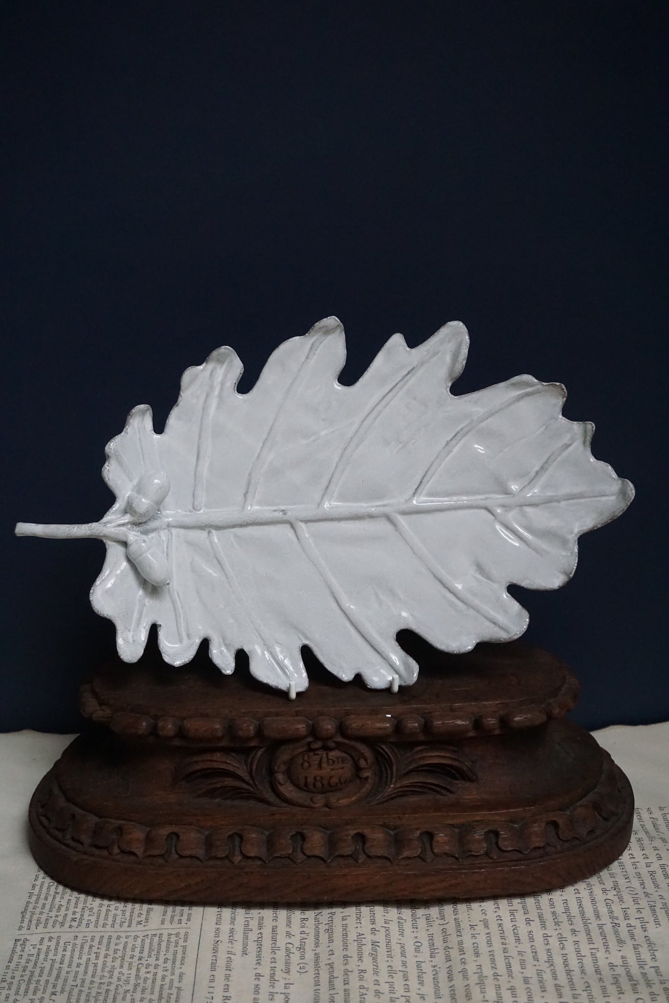 Astier de Villatte Setsuko Oak Leaf Ornament