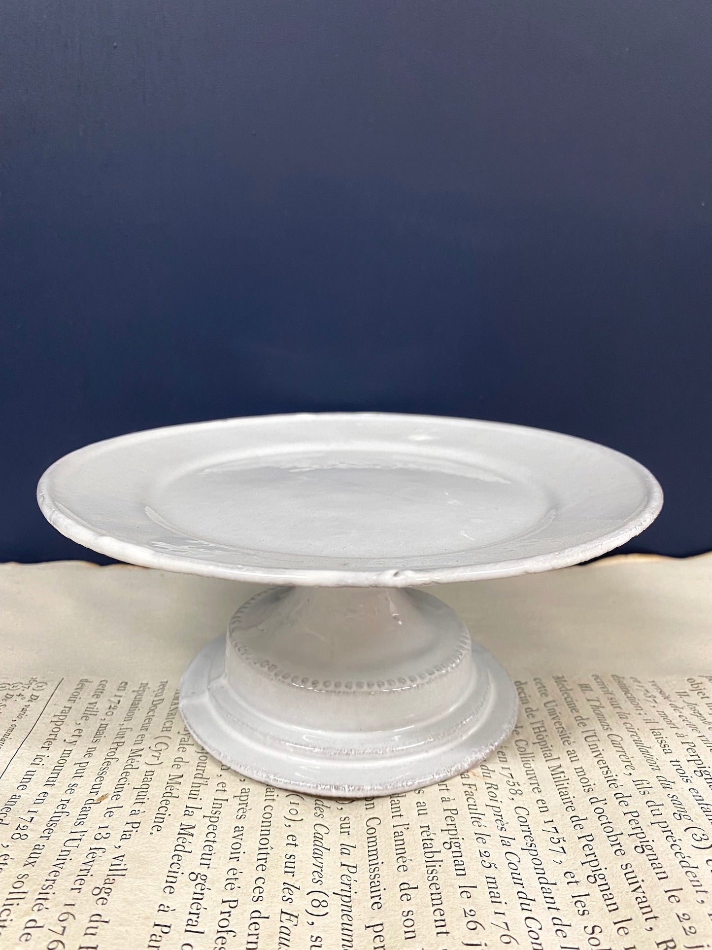 Astier de Villatte Sobre Small Cake Stand