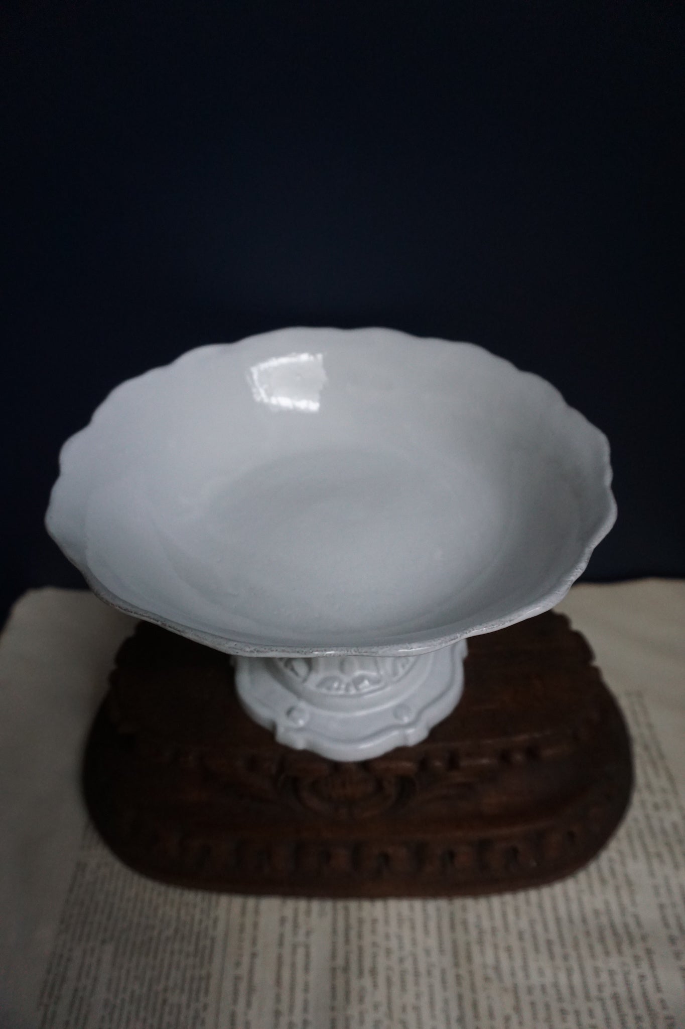 Astier de Villatte Large Vauban Dish with Stand