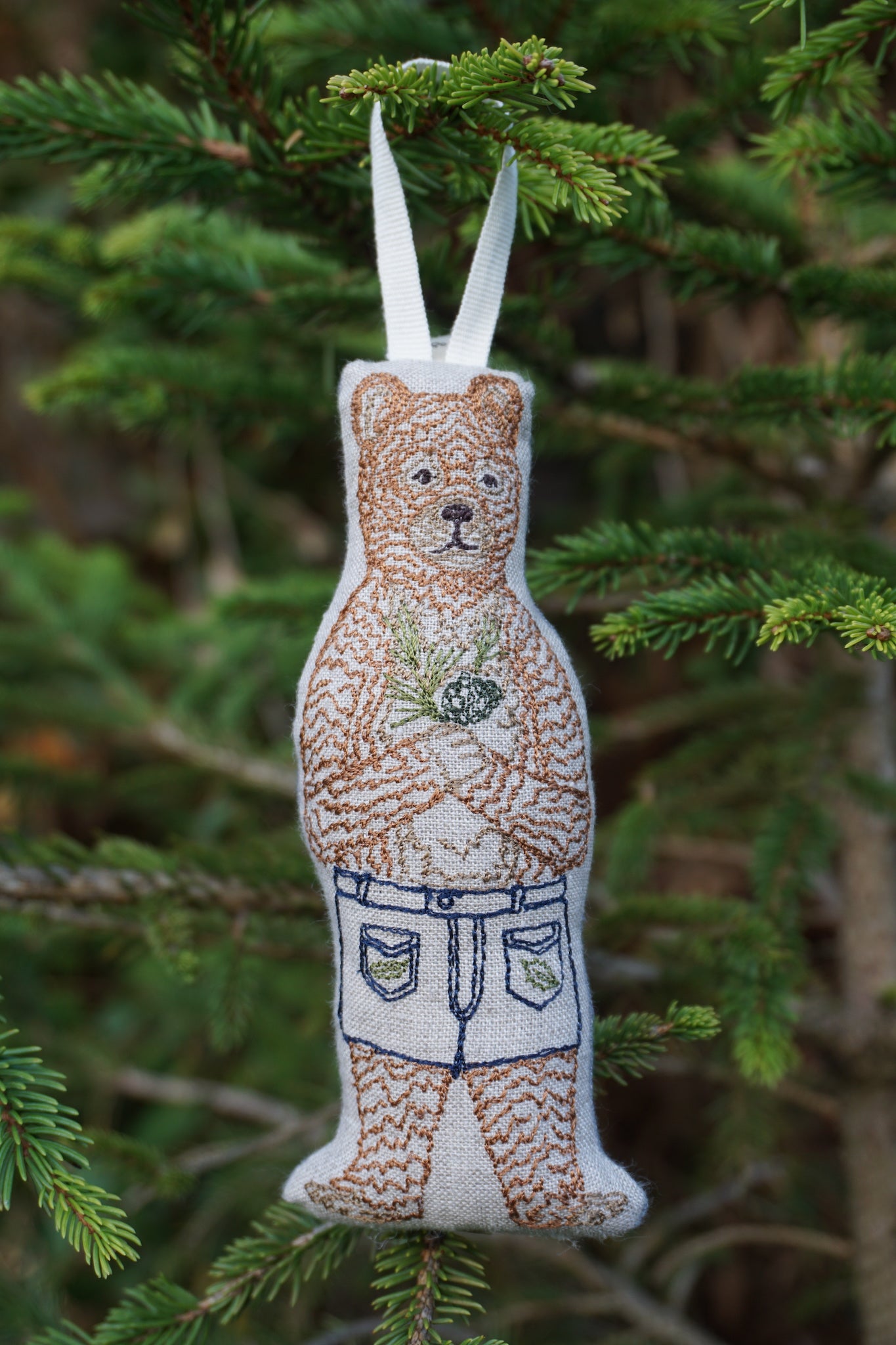 Coral & Tusk Festive Bear Ornament