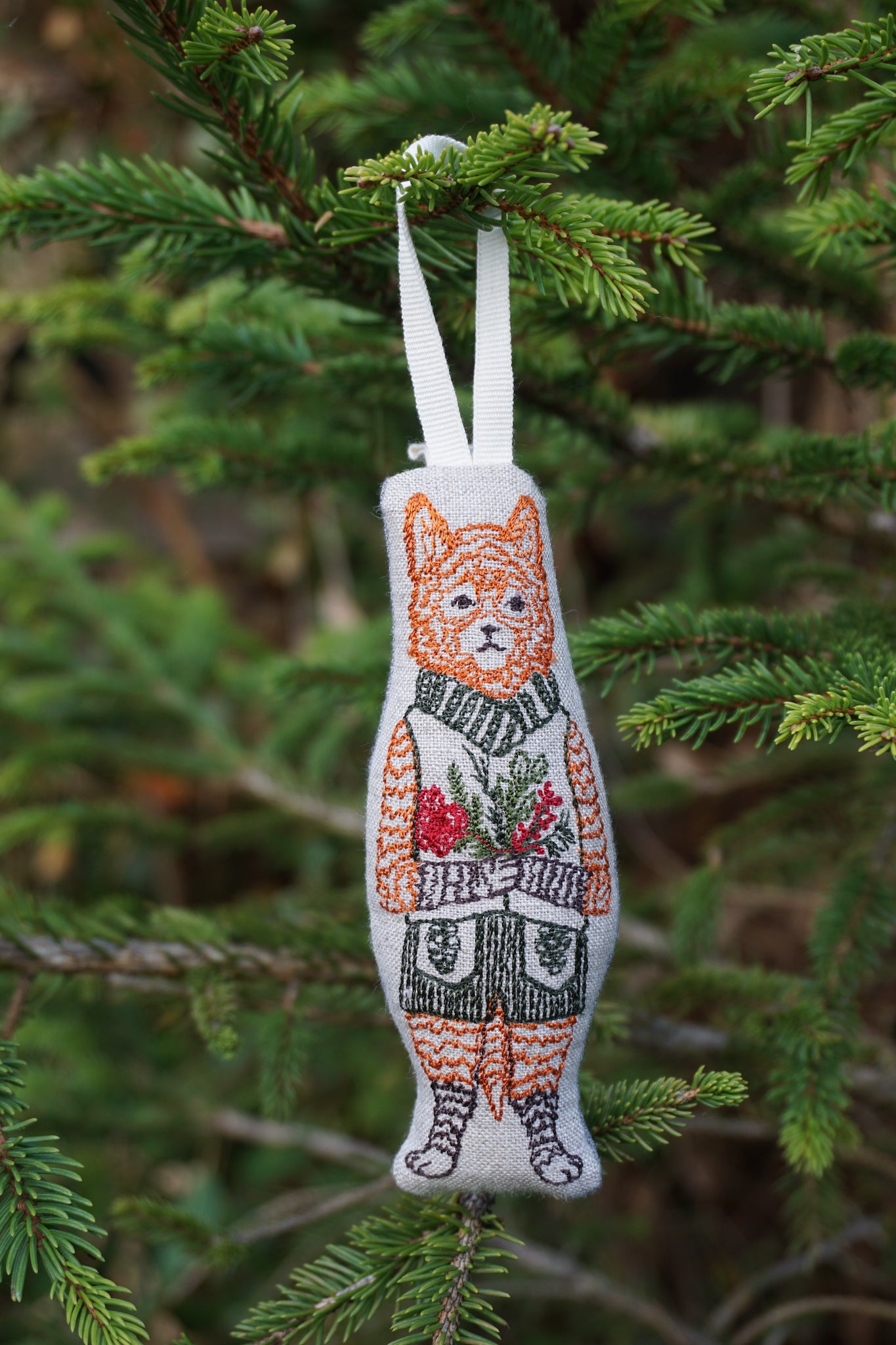Coral & Tusk Festive Fox Ornament