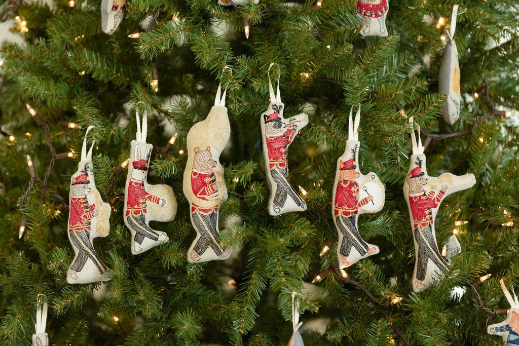 Coral & Tusk Marching Band Fox Ornament