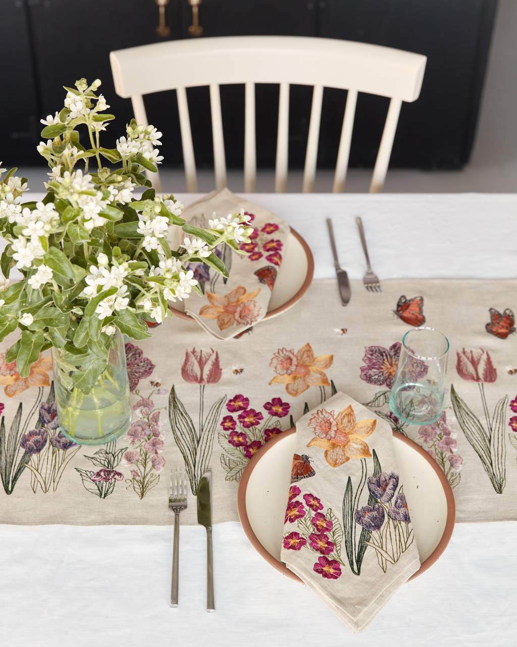 Coral & Tusk Blooms Dinner Napkin