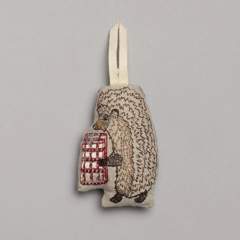 Coral & Tusk 'Hedgehog with Present' Ornament