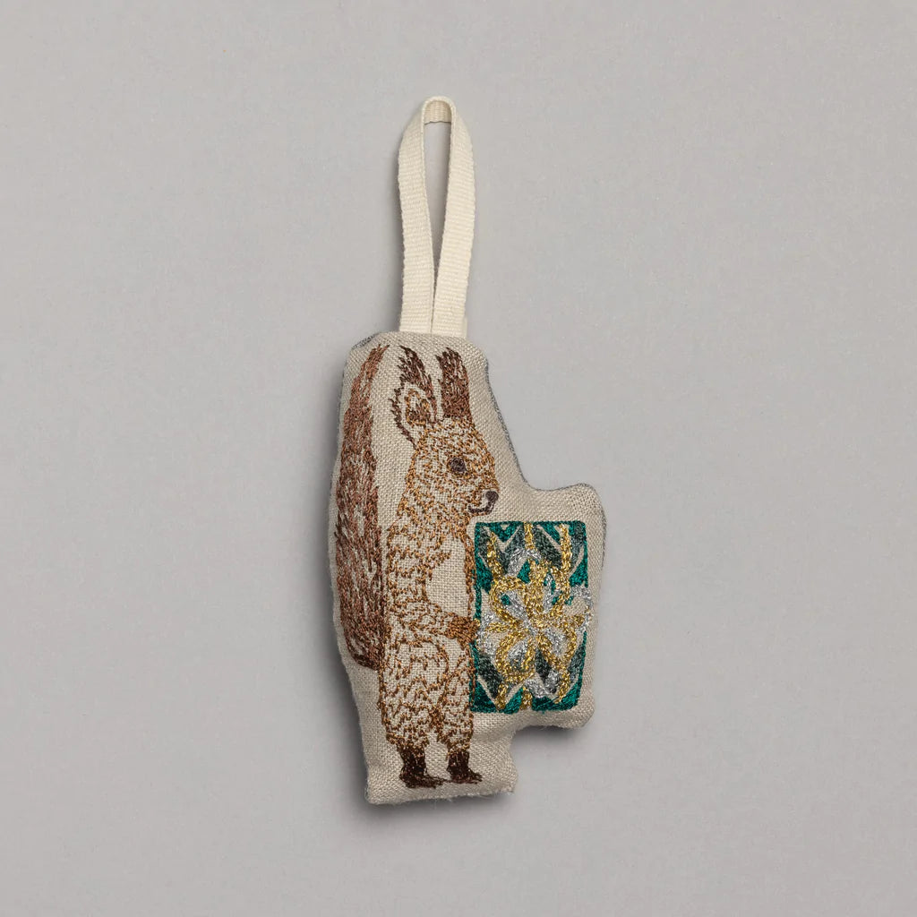 Coral & Tusk 'Squirrel with Present' Ornament
