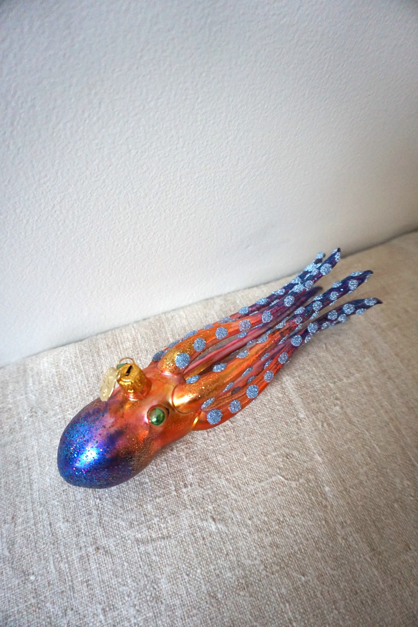 Polish Glass Christmas Ornament - Squid