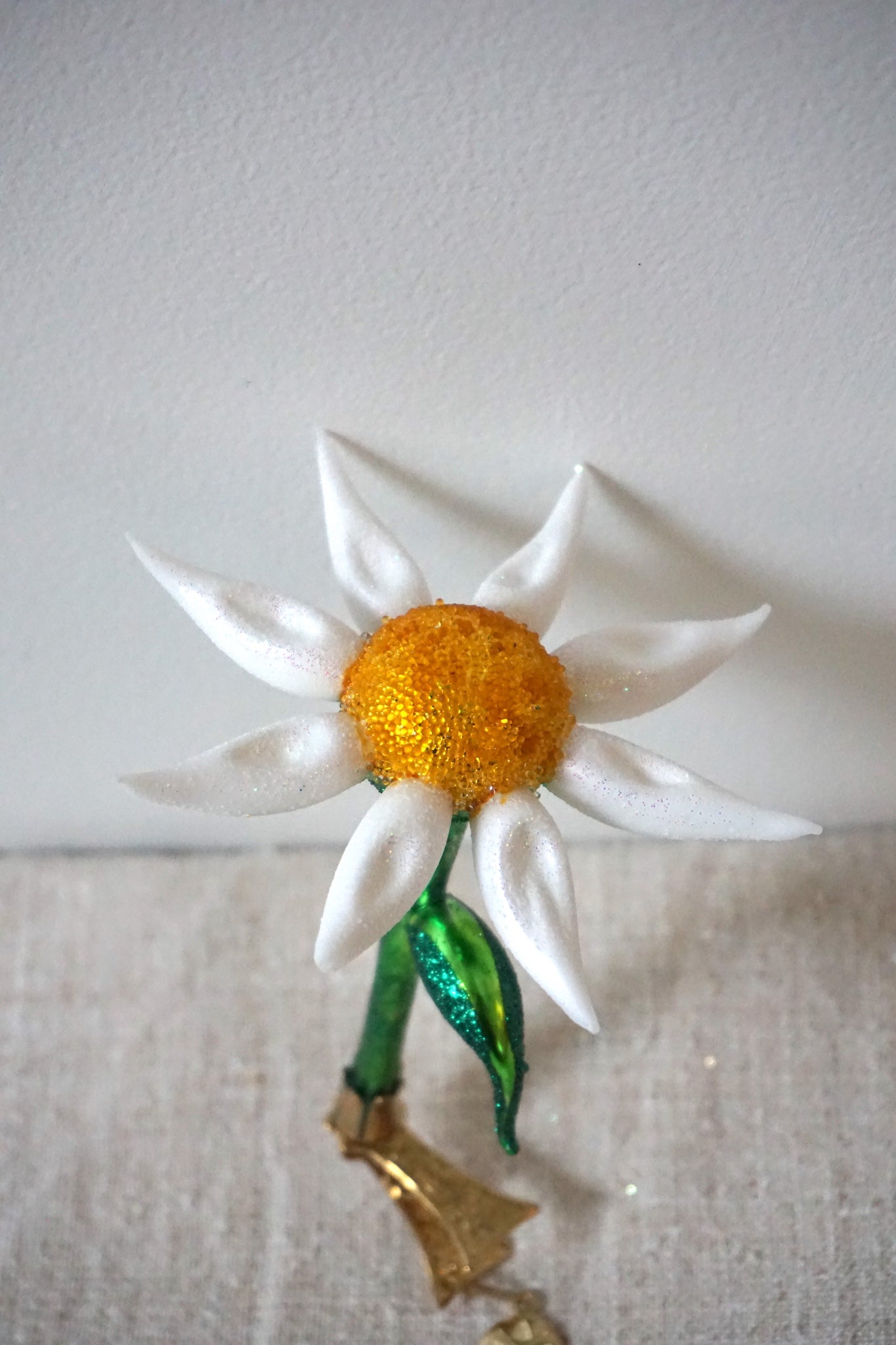 Polish Glass Christmas Ornament - Daisy