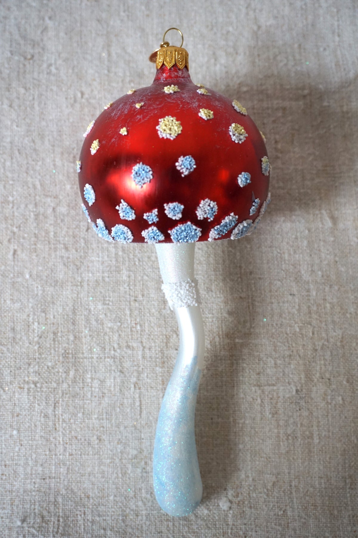 Polish Glass Christmas Ornament - Large Mushroom I