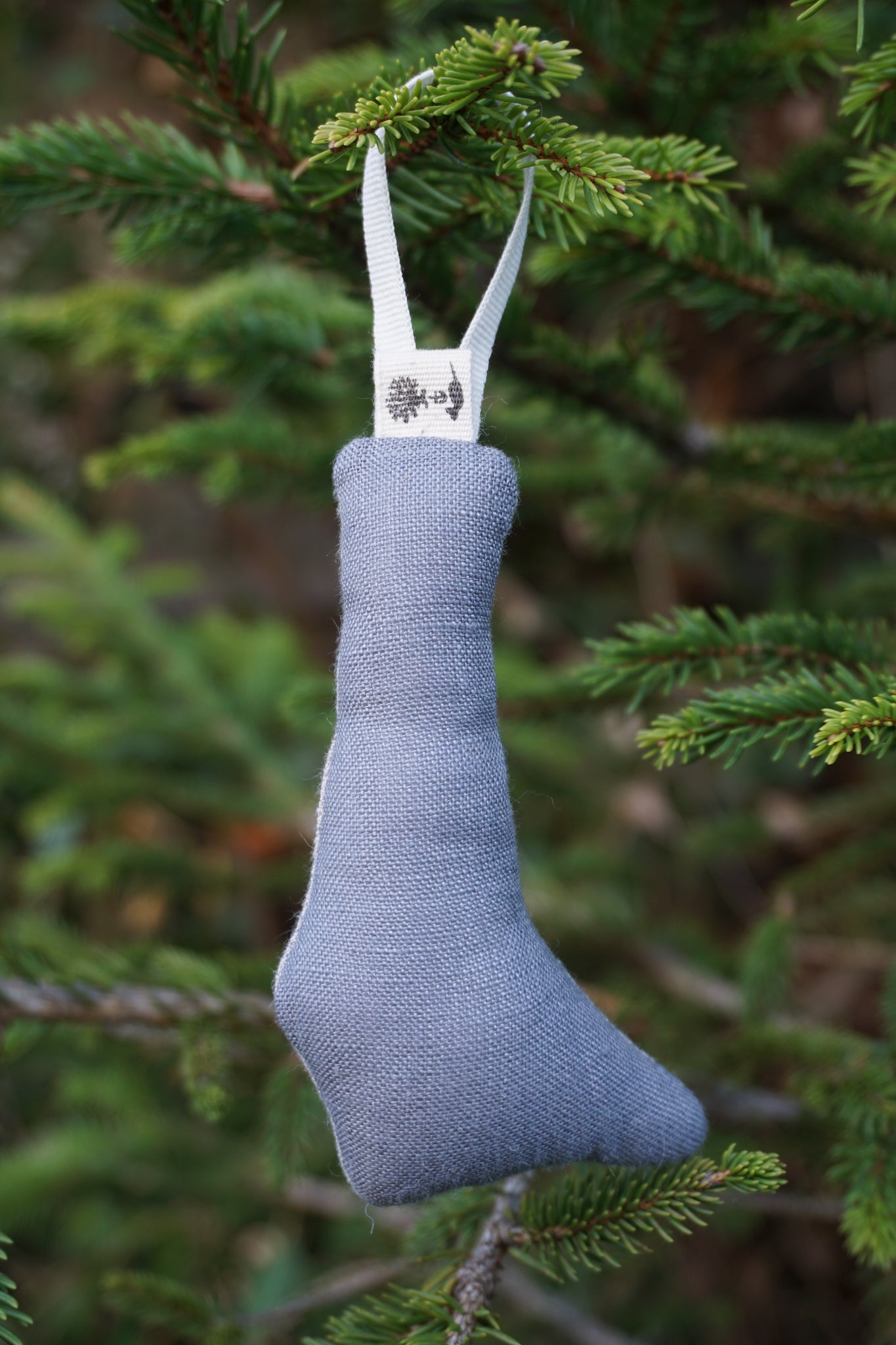 Coral & Tusk Bunny with Holly Ornament