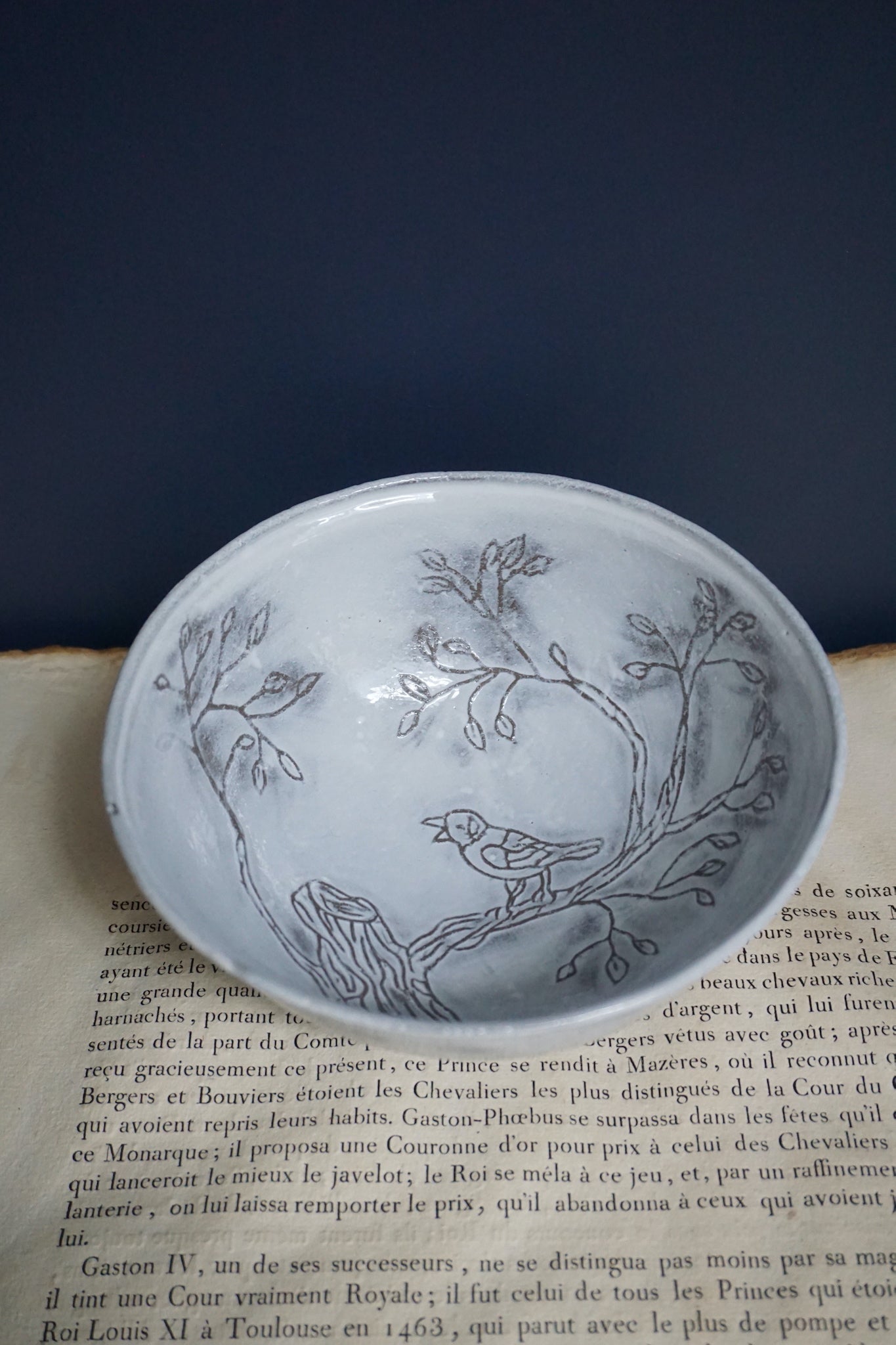 Astier de Villatte Setsuko Bird on Tree Fruit Stand