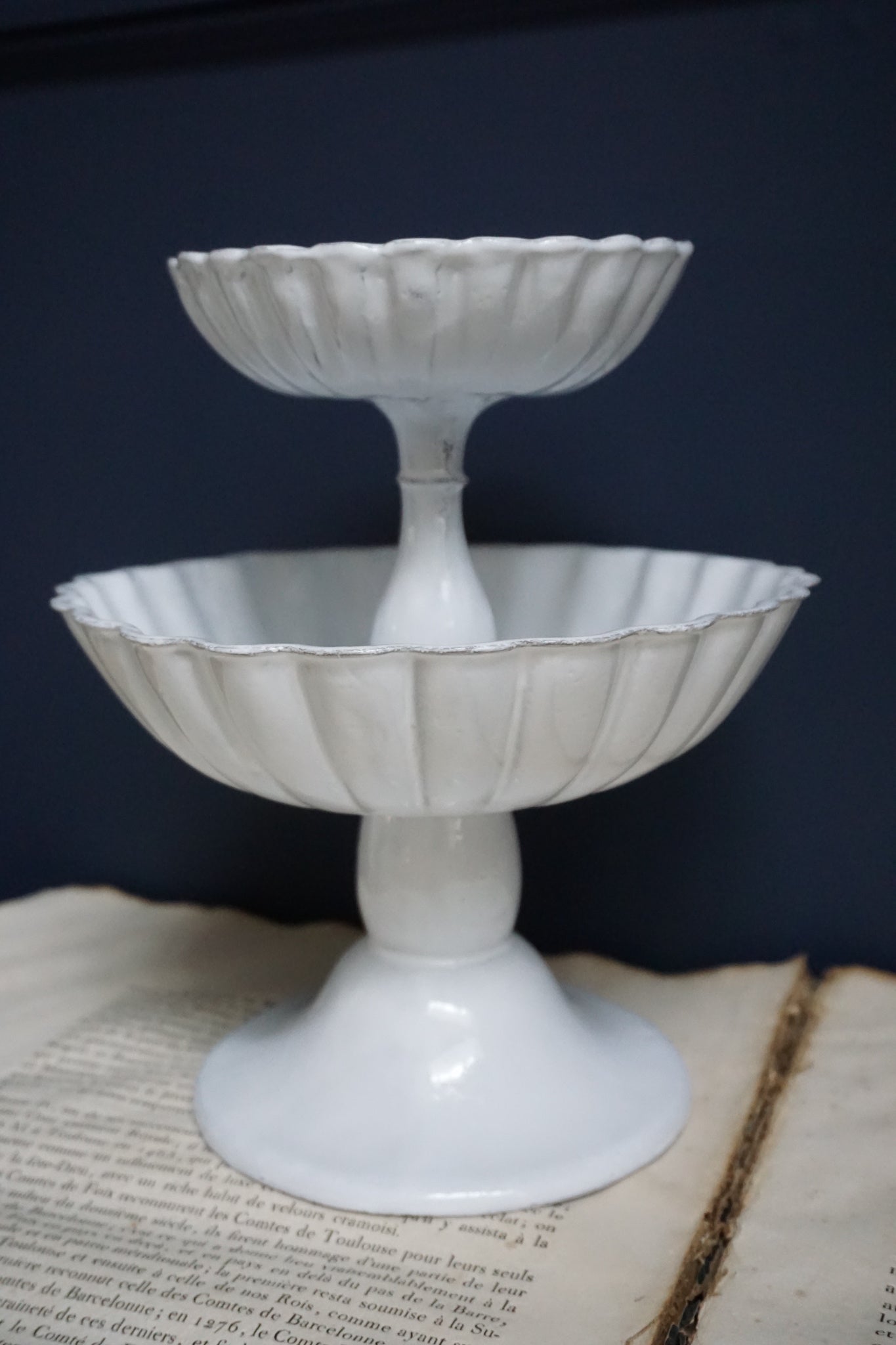 Astier de Villatte Peggy 2 Levels Fruit Stand