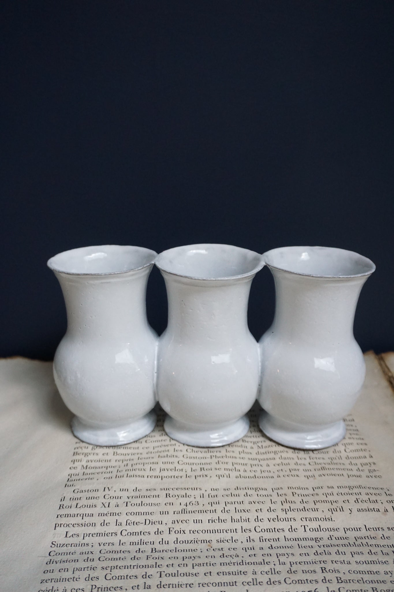 Astier de Villatte Colbert Triple Vase