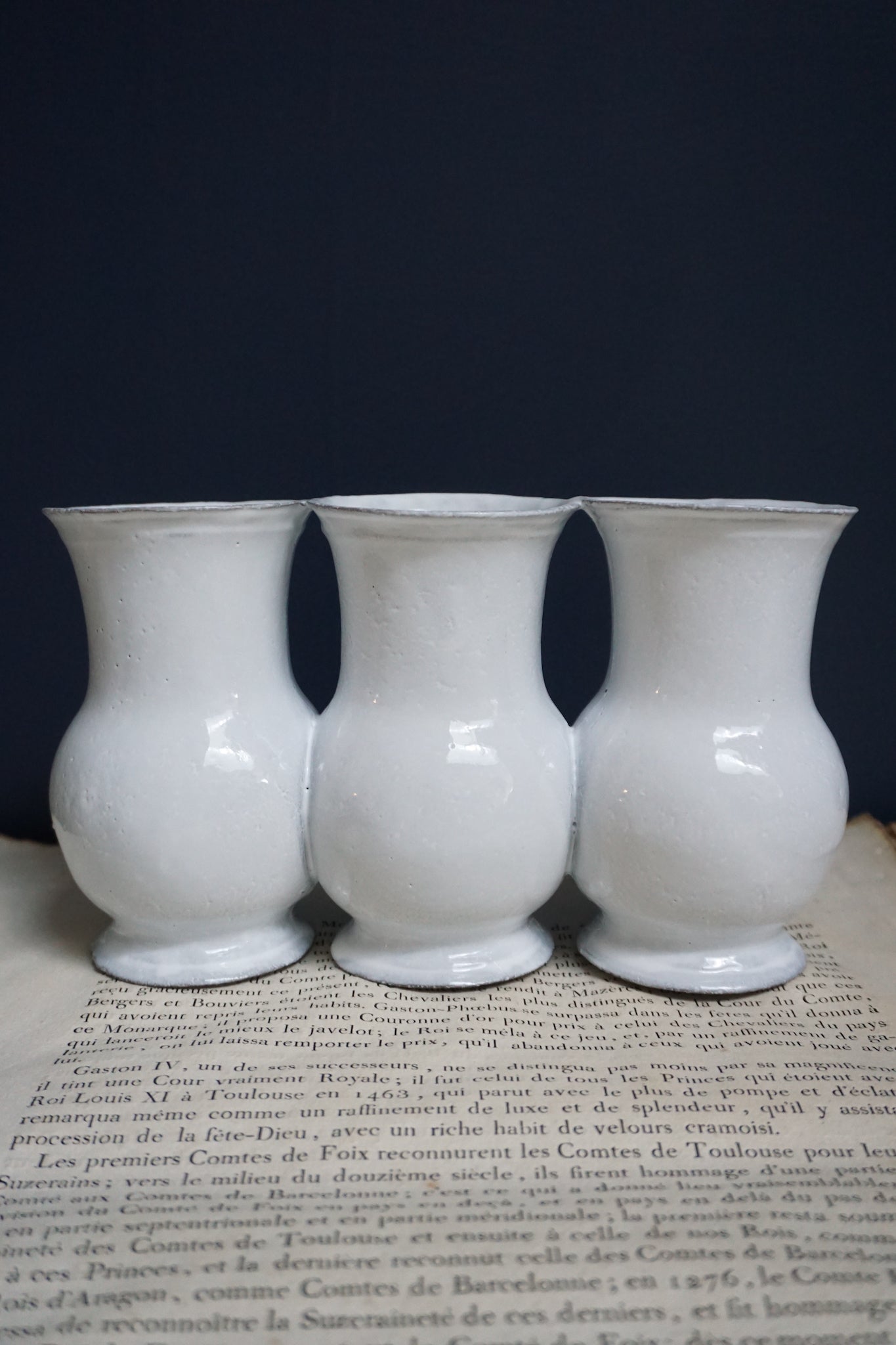 Astier de Villatte Colbert Triple Vase