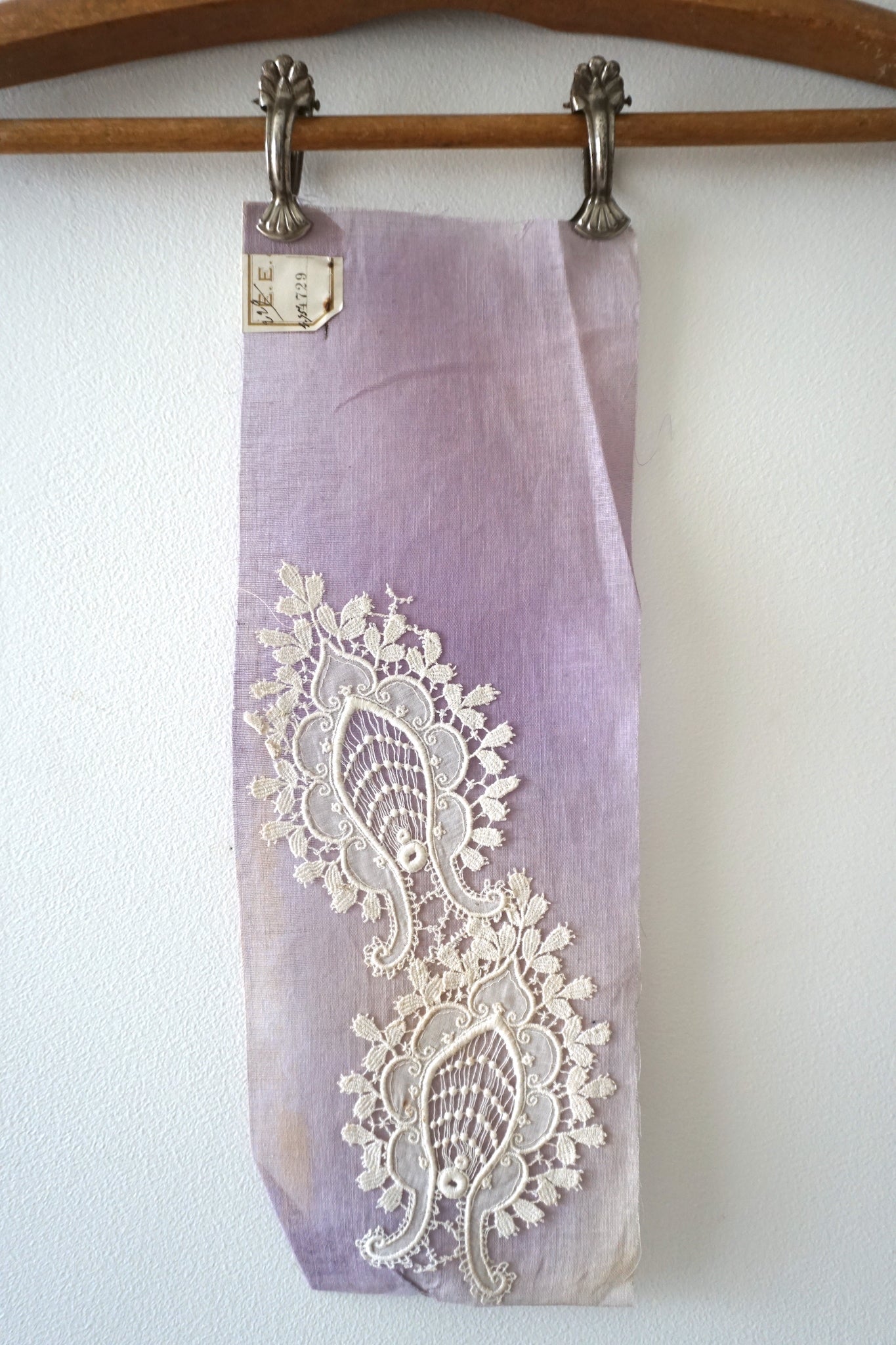 Antique French Lace Sample Panel X