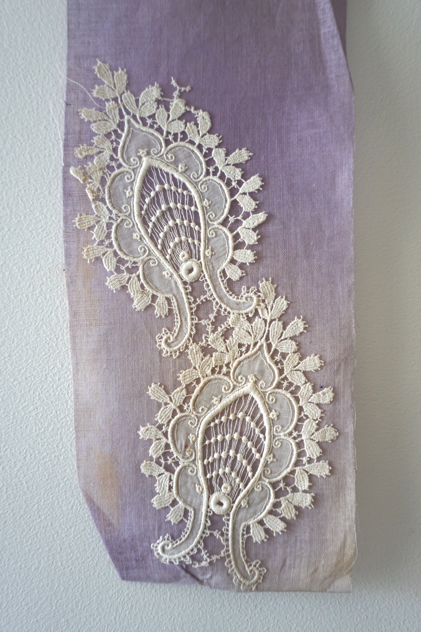Antique French Lace Sample Panel X