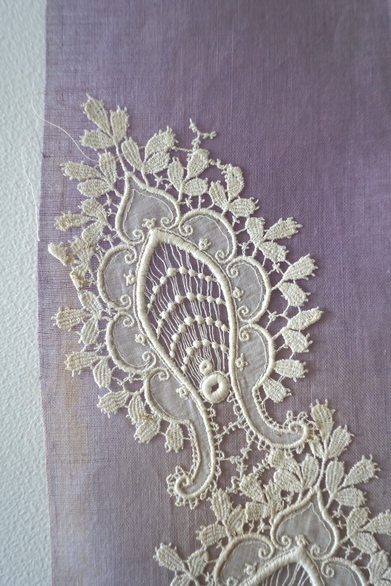 Antique French Lace Sample Panel X