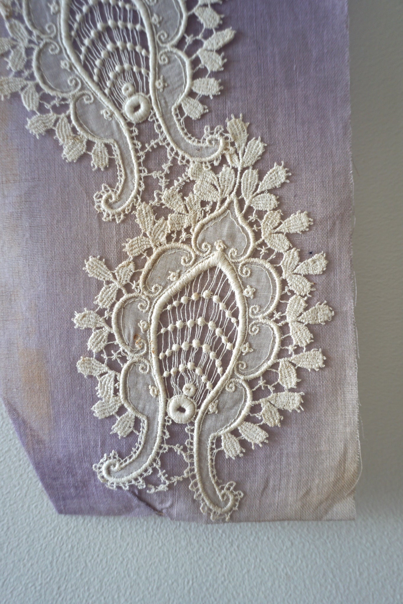 Antique French Lace Sample Panel X