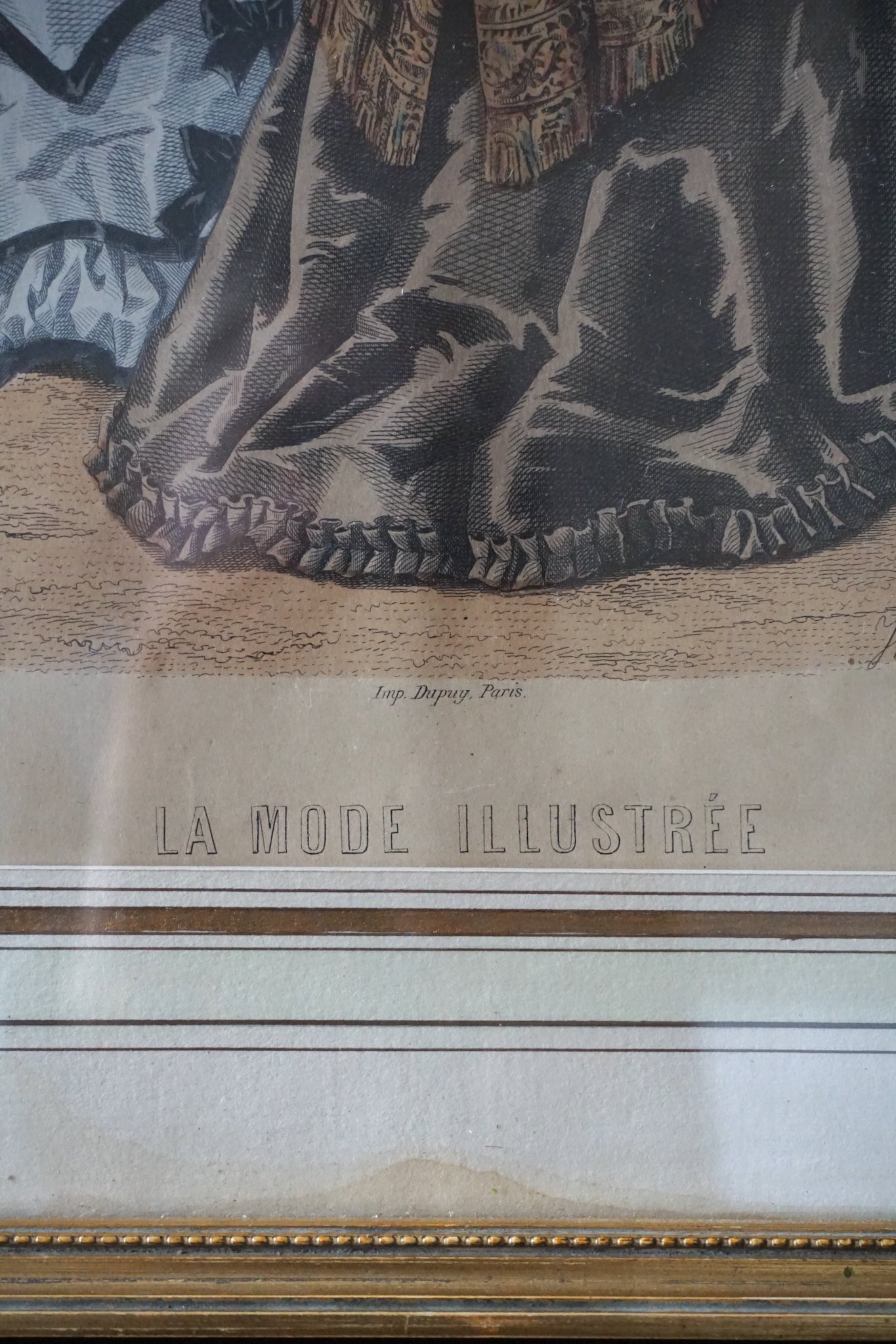Antique French Framed Fashion Illustration I