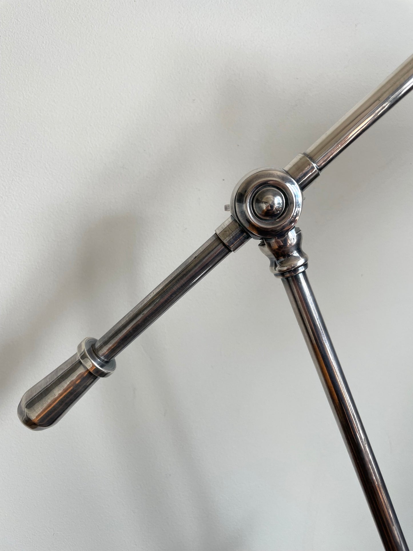 European Large Nickel Adjustable Lamp