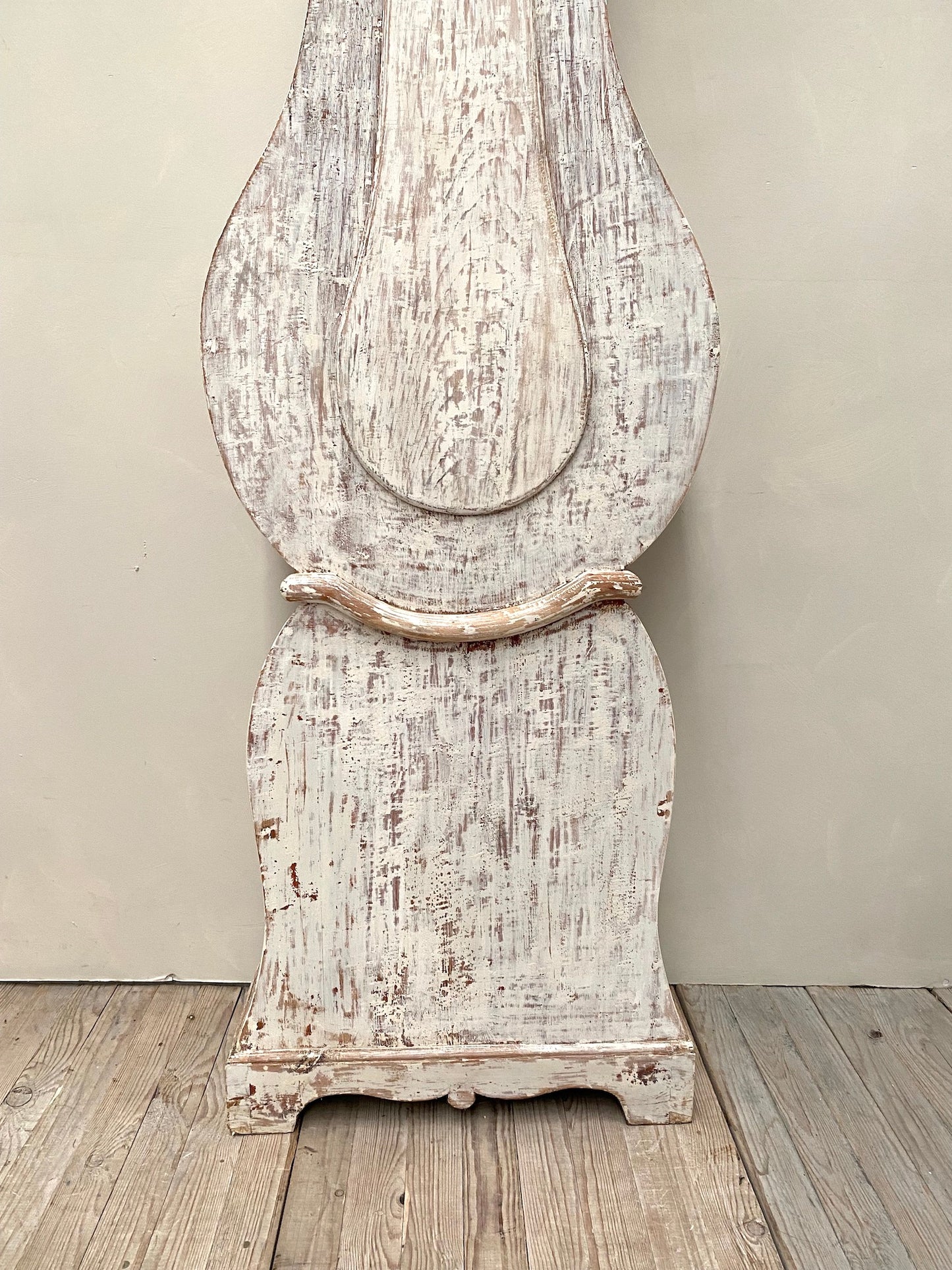 Antique Swedish Mora Clock - White Painted Finish