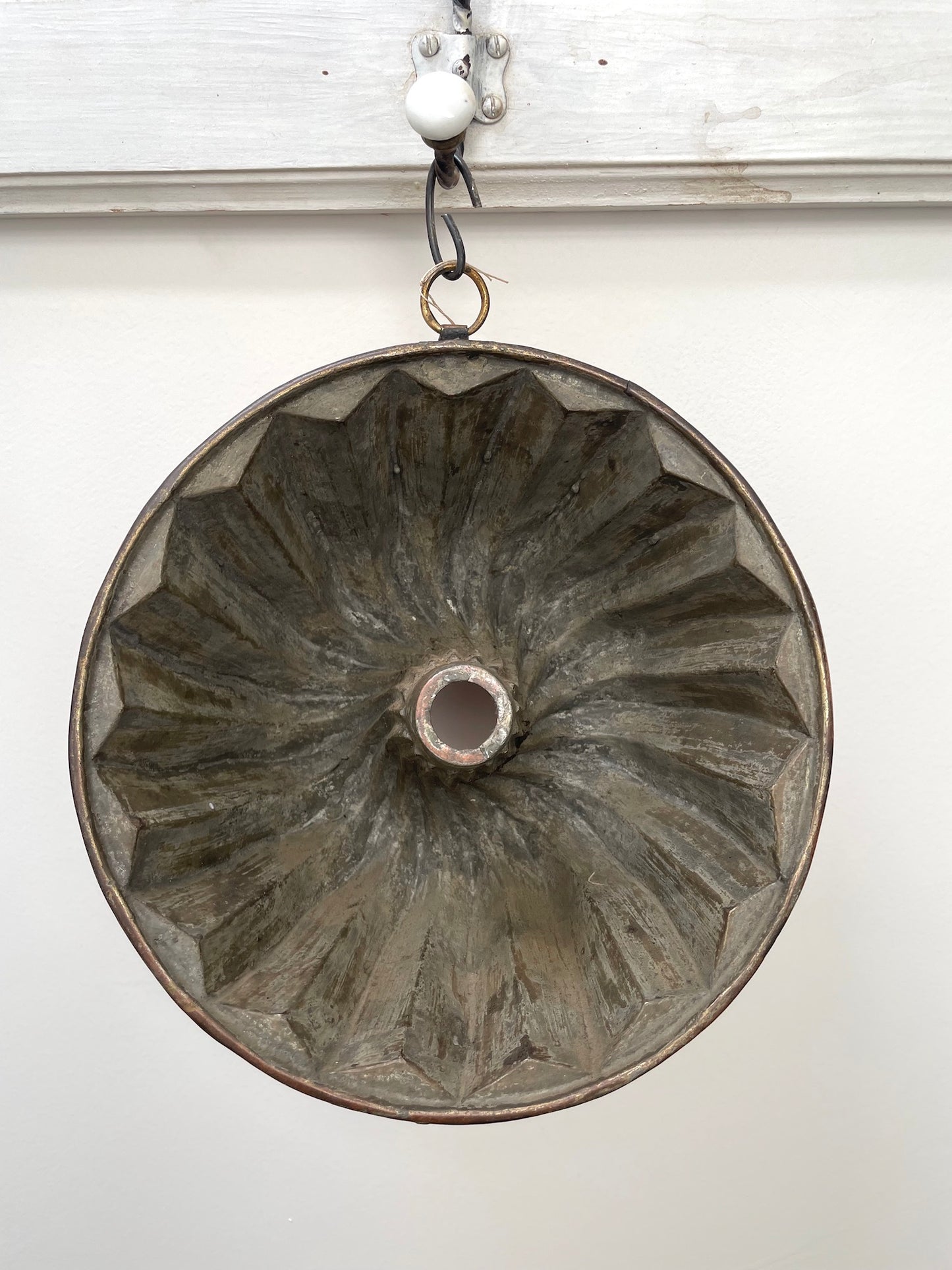 Antique French Copper Jelly Mould 'Swirled Turret'