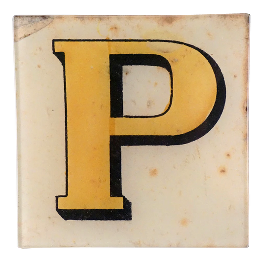 John Derian 'Block Letter P' Square Tray