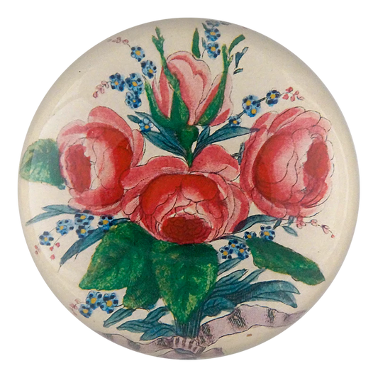 John Derian 'Bowed Roses' Dome Paperweight