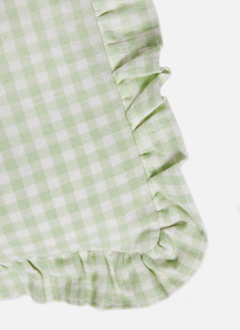 Heather Taylor Home 'Mini Gingham - Honeydew' Square Pillow LAST ONE