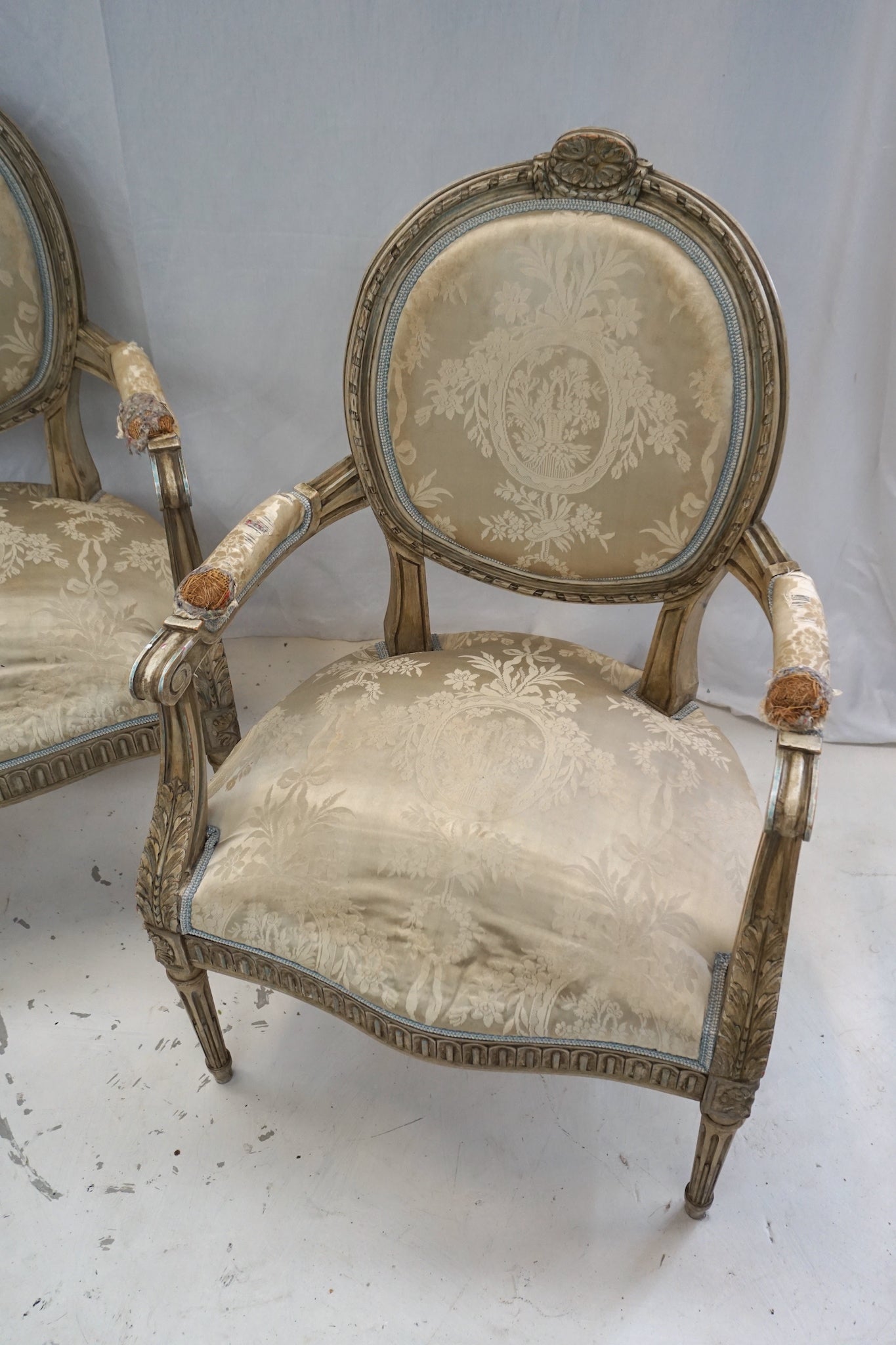 Pair of Antique French Upholstered Chairs