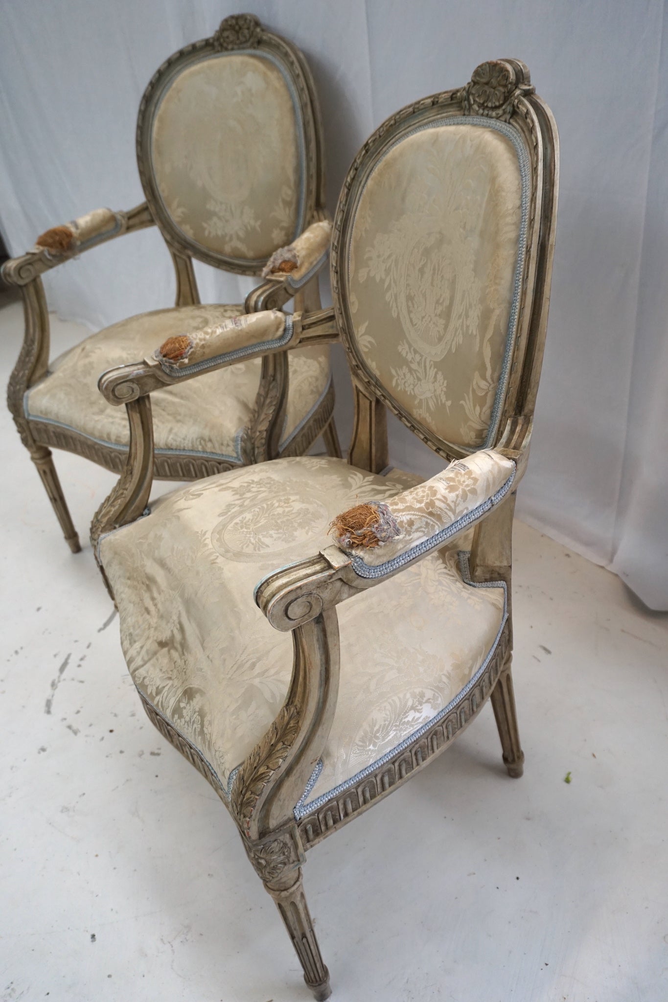 Pair of Antique French Upholstered Chairs