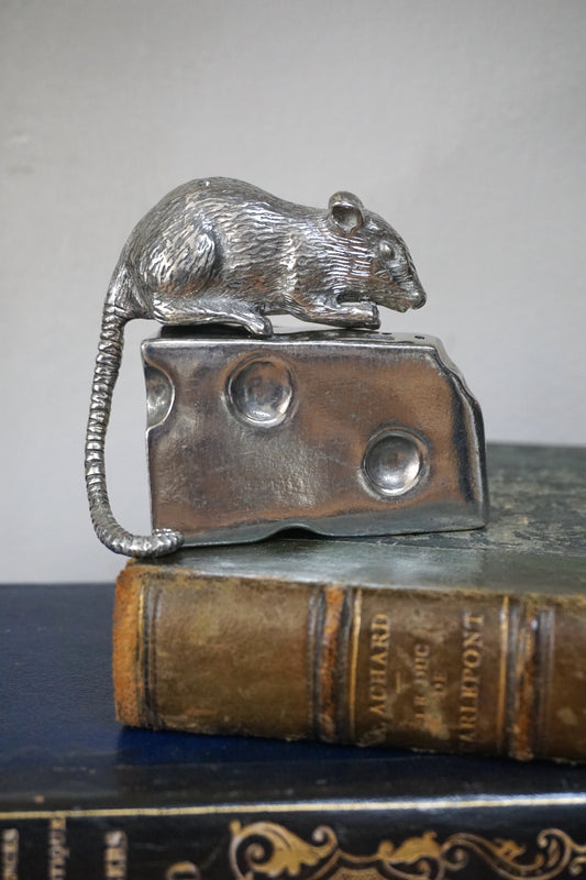 Pewter Mouse & Cheese Salt & Pepper Shakers