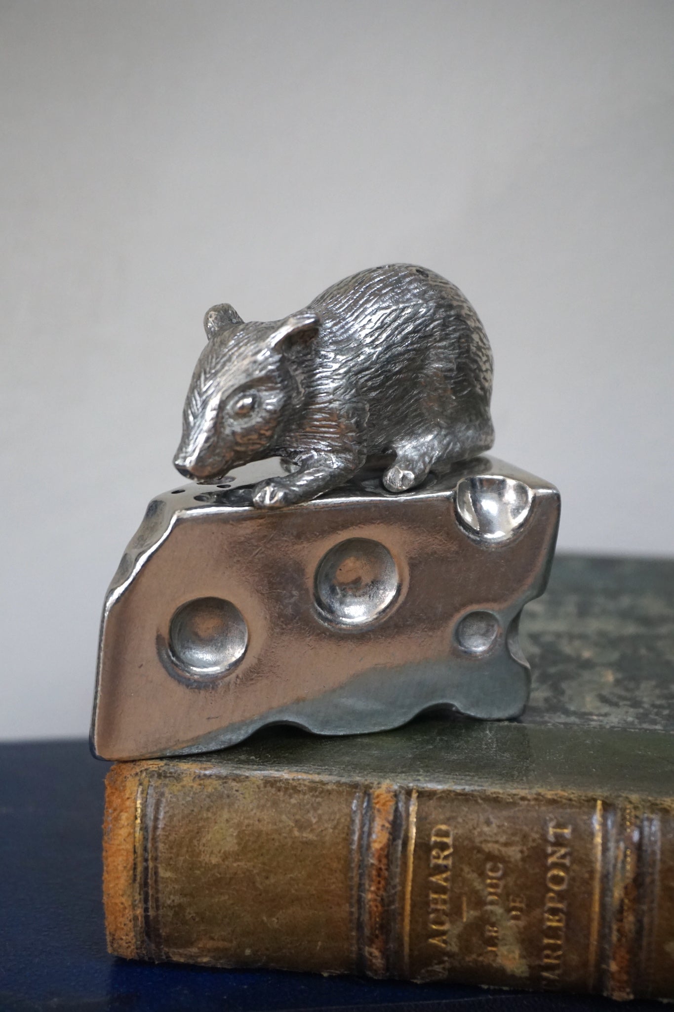 Pewter Mouse & Cheese Salt & Pepper Shakers