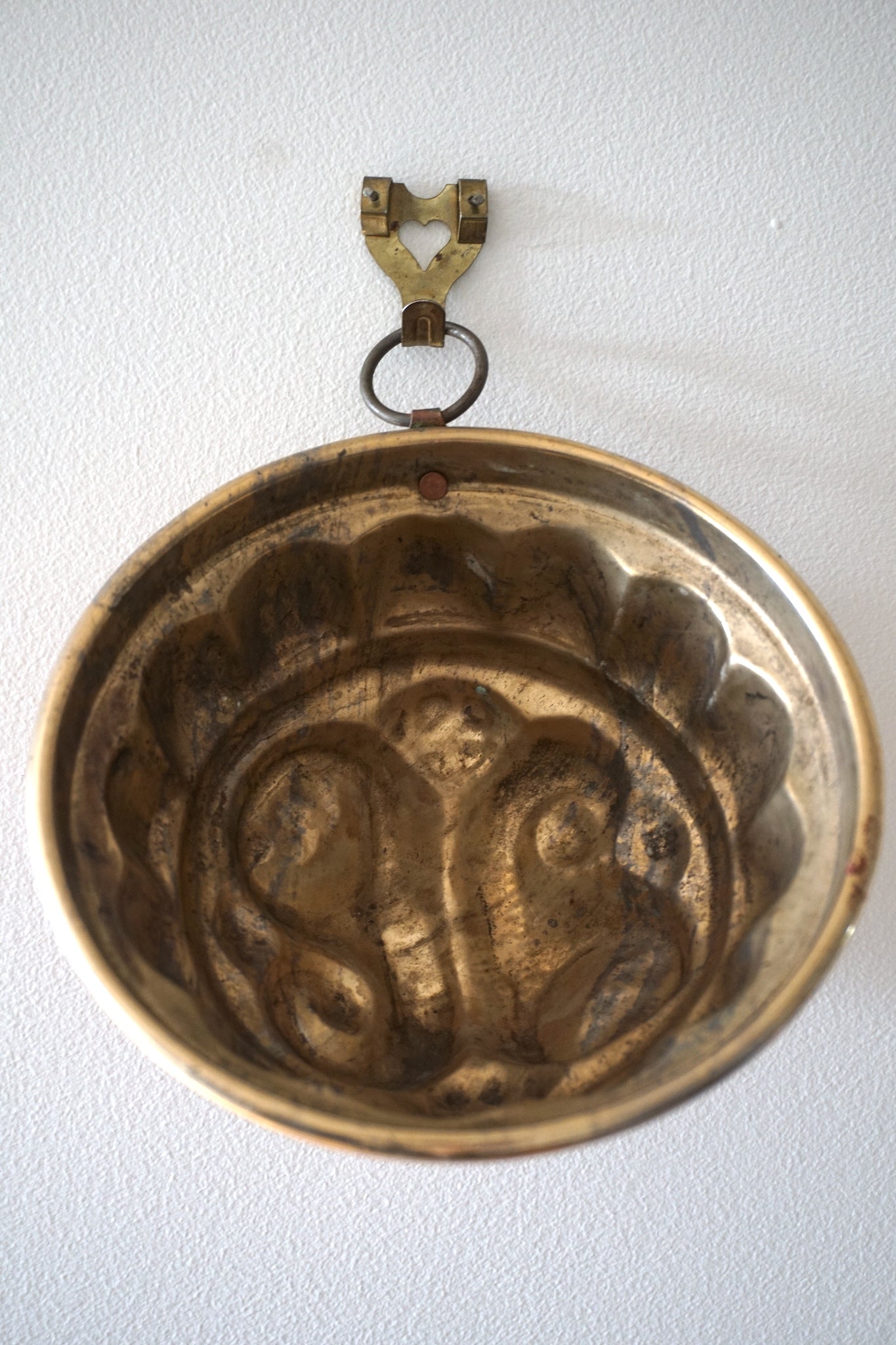 Vintage French Copper Jelly Mould 'Small Swirl'