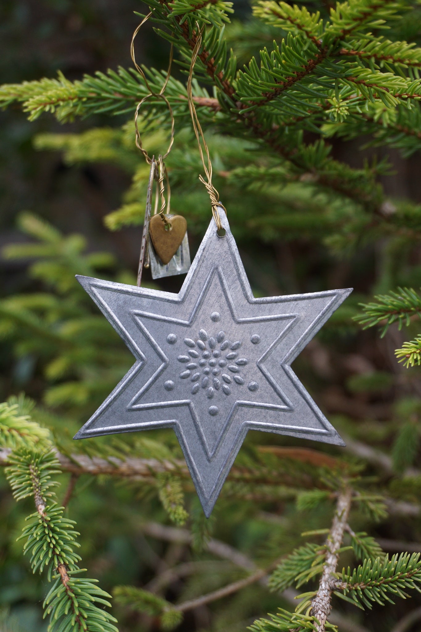 Walther & Co. Zinc Star Pressed Metal Ornament