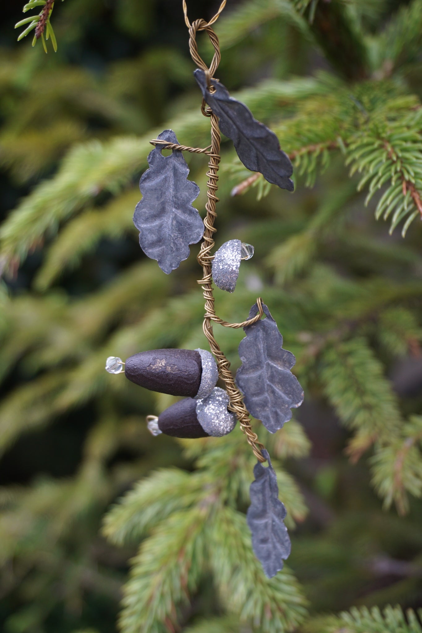 Walther & Co. Acorn Branch Ornament