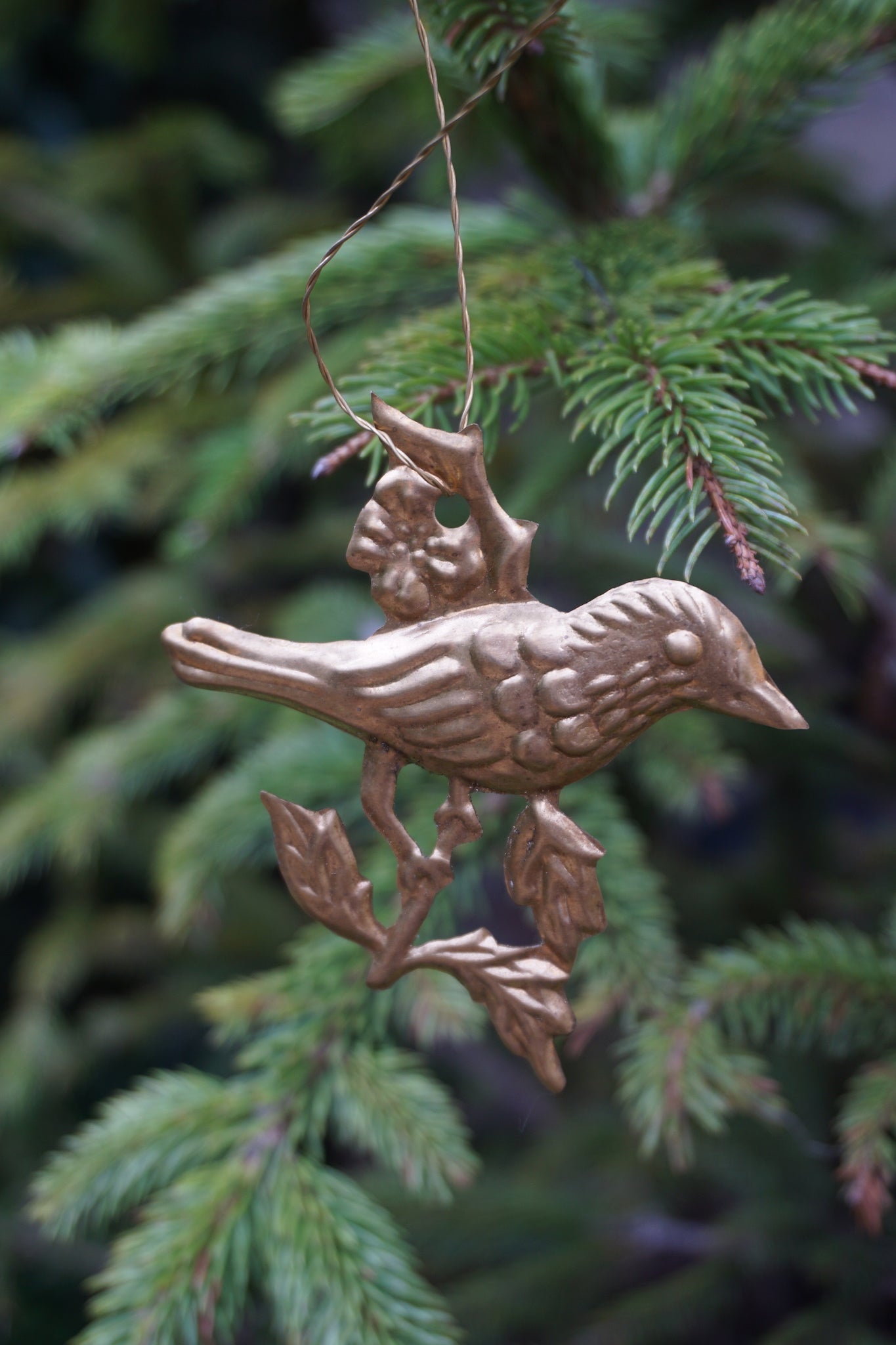 Walther & Co. Bird on Branch Ornament