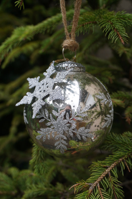 Walther & Co. Glass Snowflake Ball