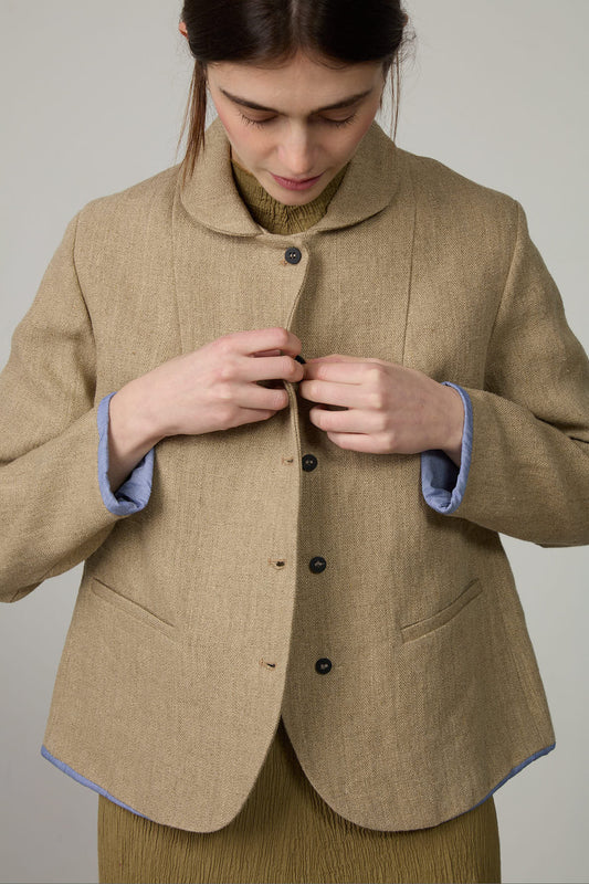 Minina Juliette Short Jacket - Raw Linen