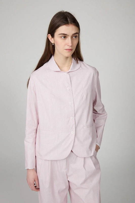 Minina Juliette Short Jacket - Red Stripe Cotton