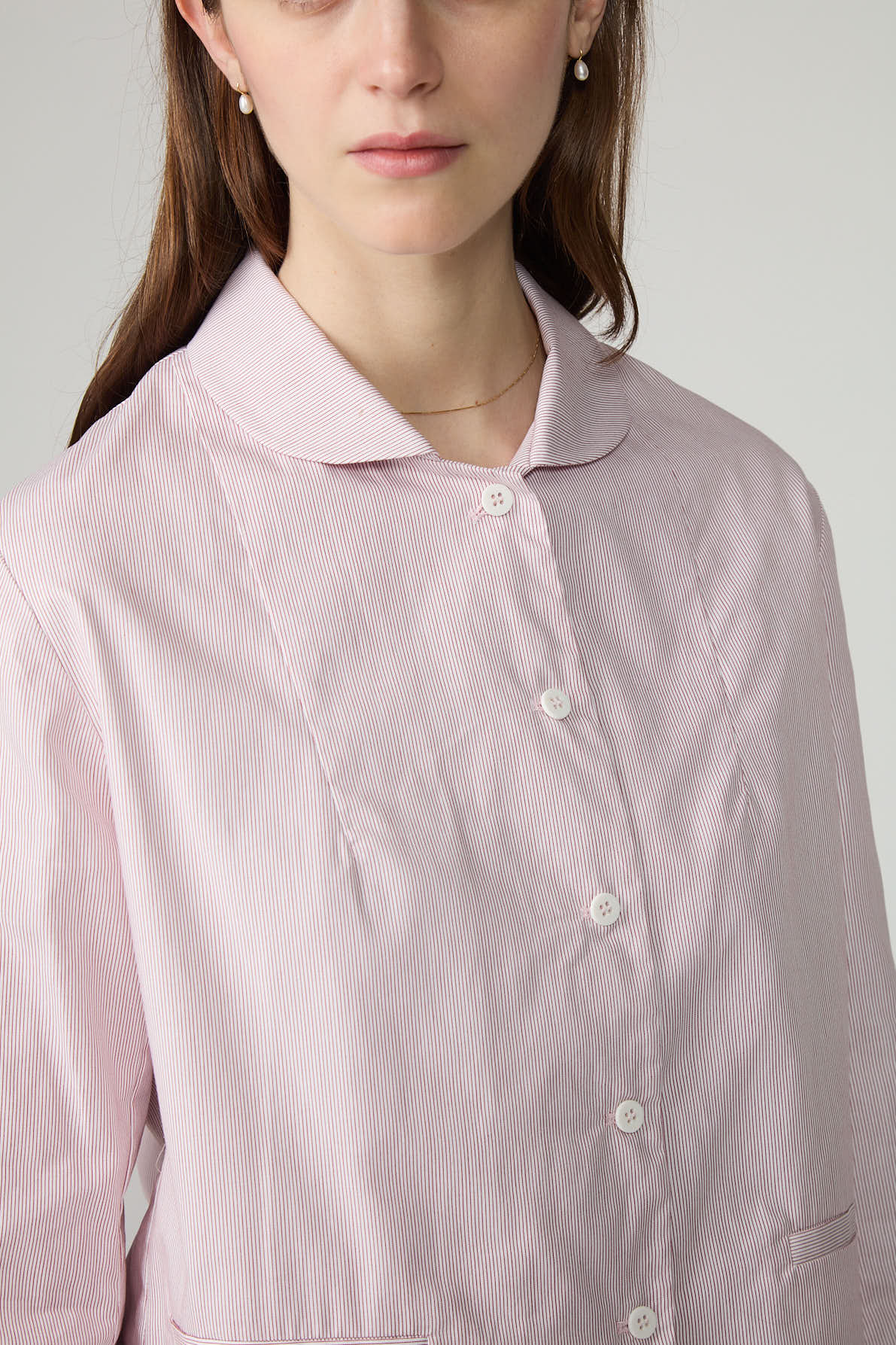 Minina Juliette Short Jacket - Red Stripe Cotton