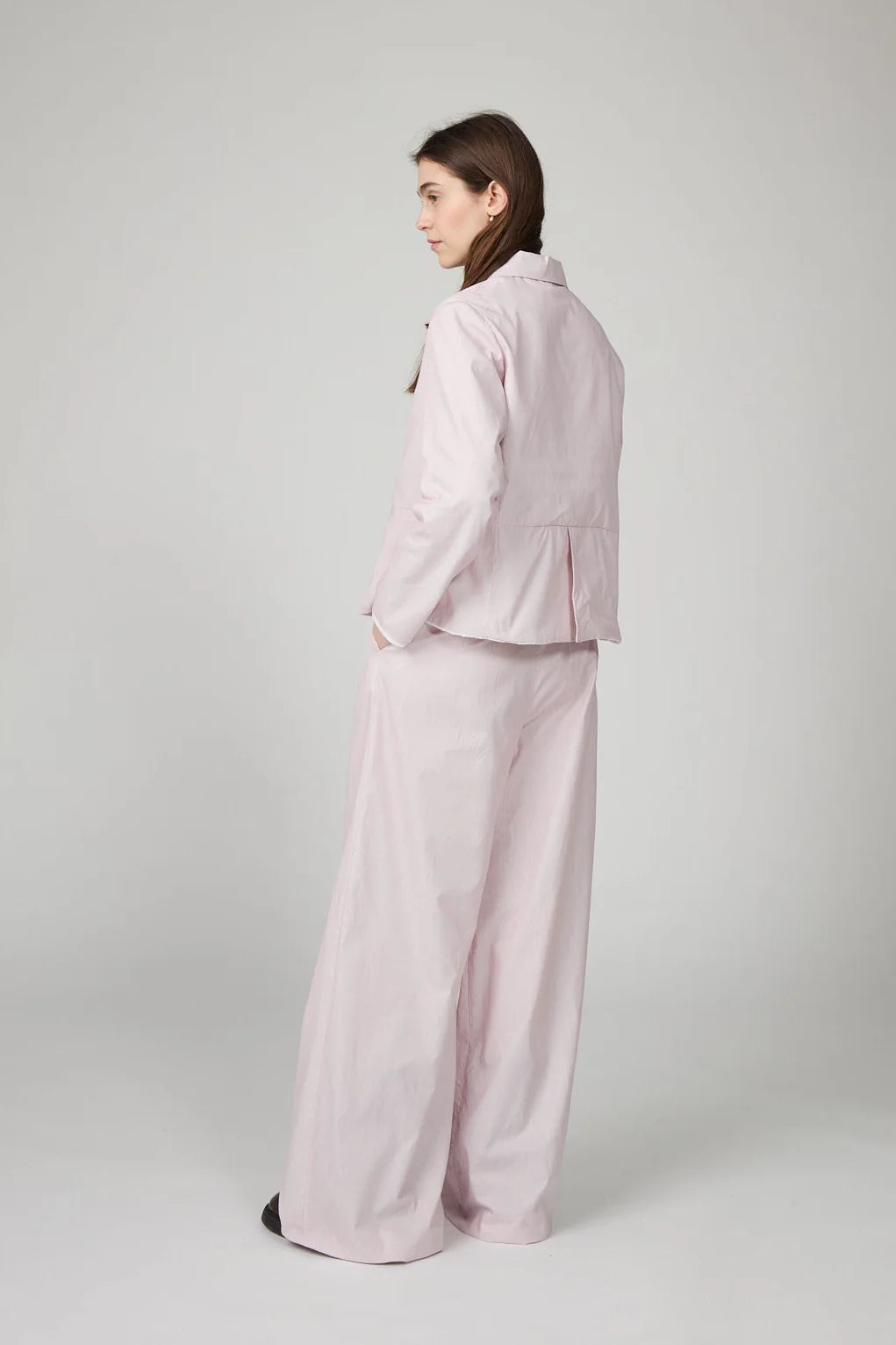 Minina Juliette Short Jacket - Red Stripe Cotton