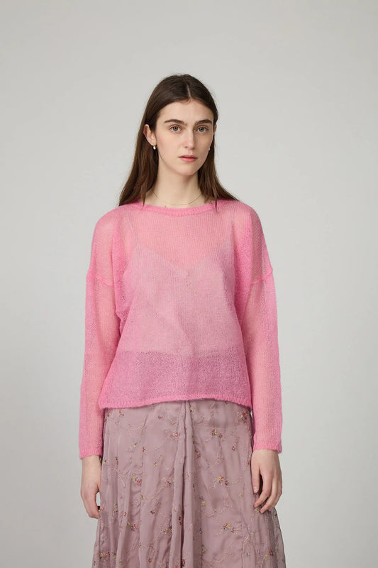 Minina Mohair Sweater - Bubble Pink