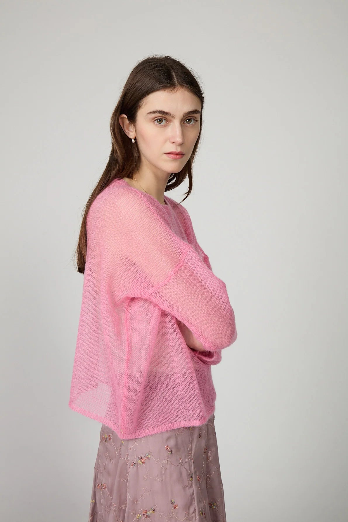 Minina Mohair Sweater - Bubble Pink LAST ONE Medium