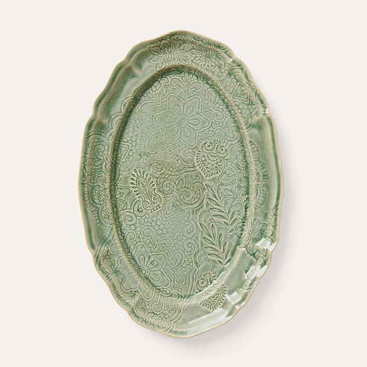 Sthal Sweden Large Oval Platter - Antique