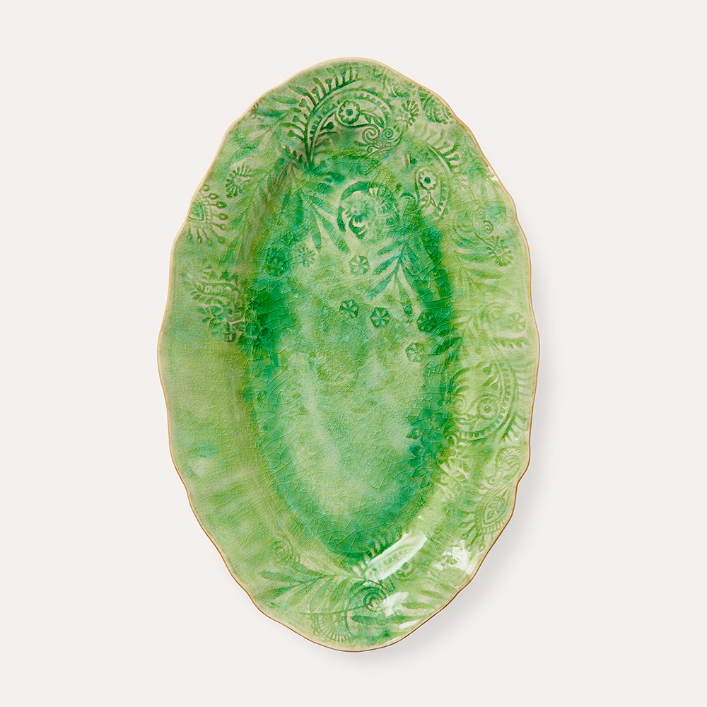 Sthal Sweden Small Oval Platter - Seaweed