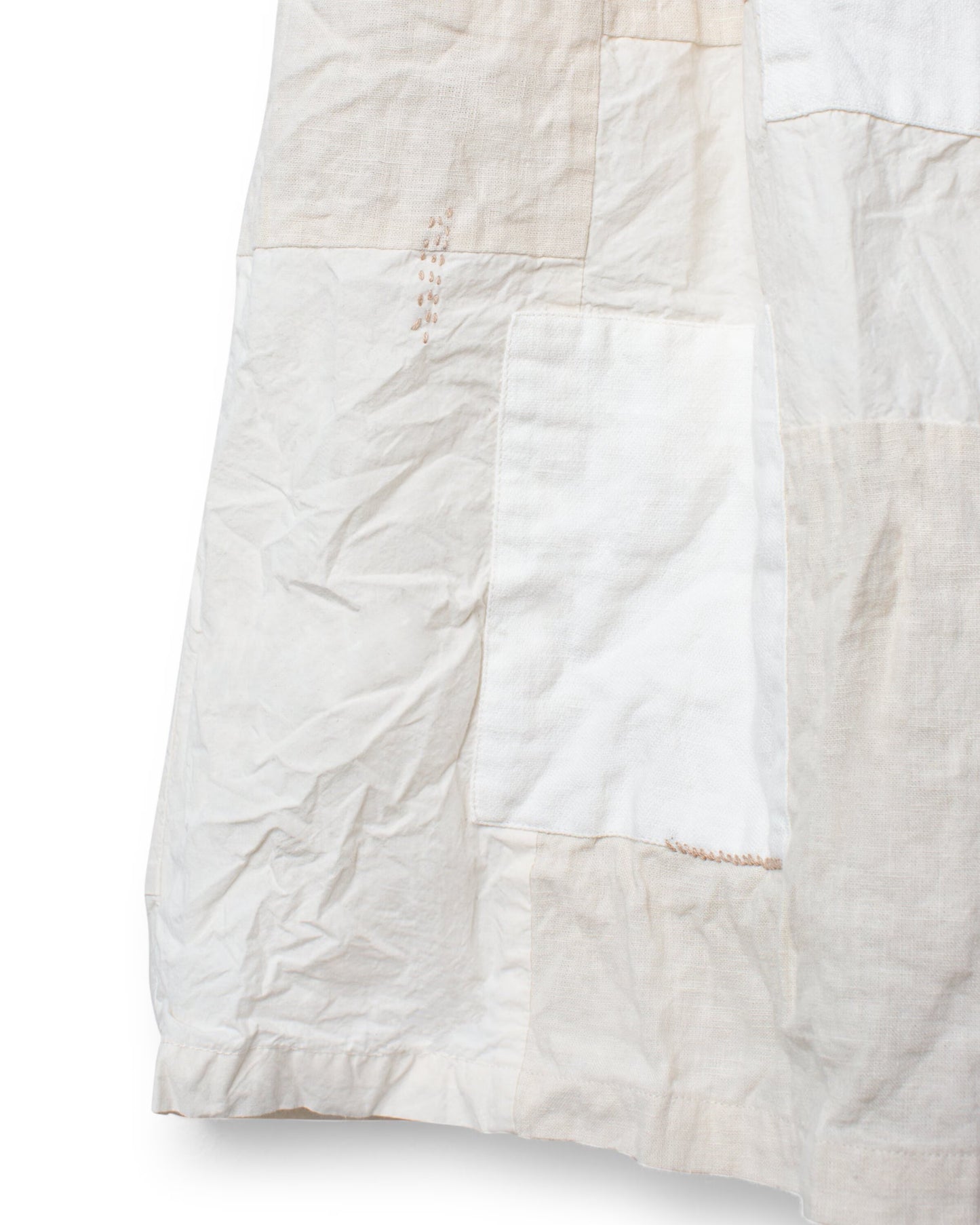 Ewa i Walla 'Dorit' Embroidered Patch Skirt In Cream