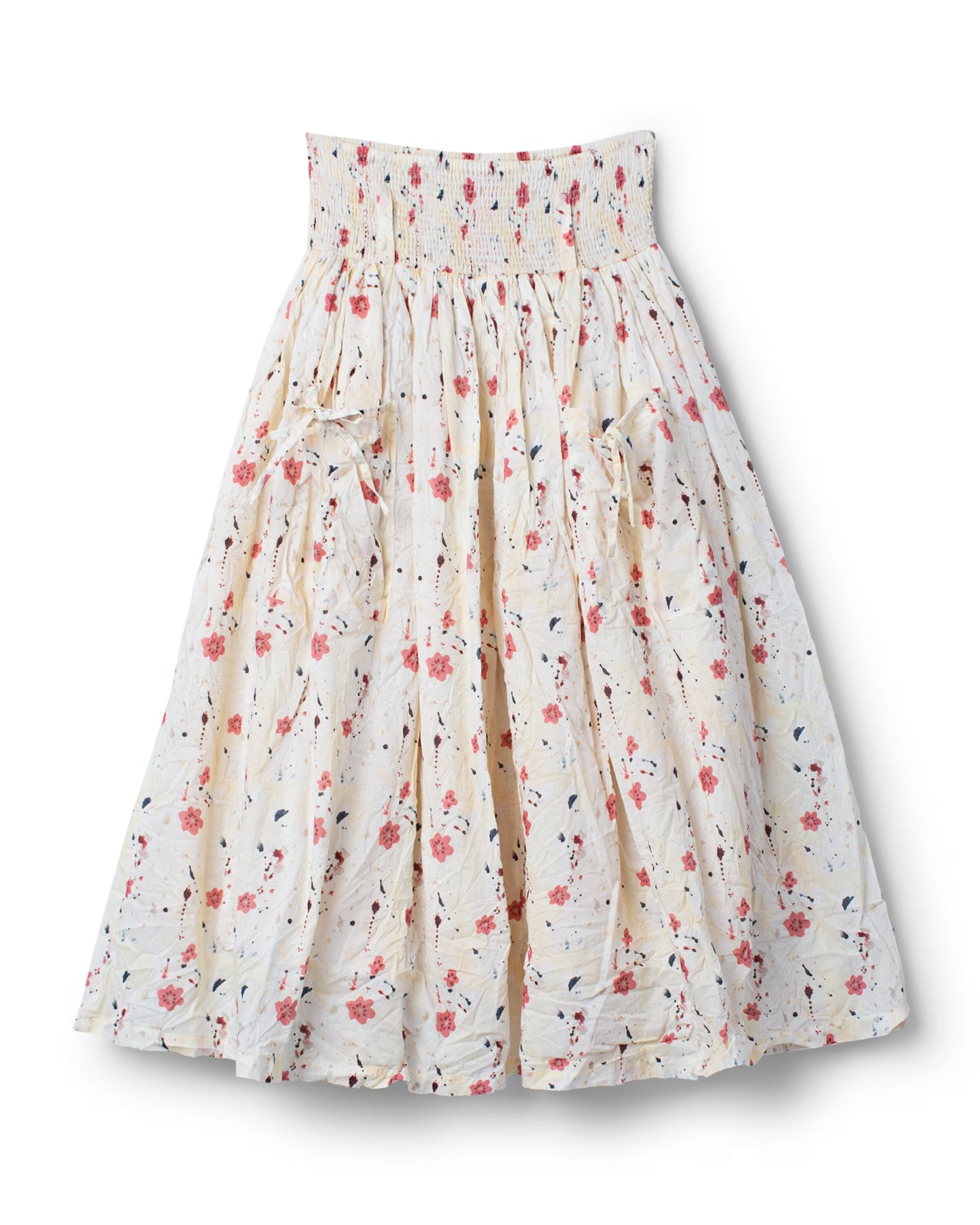 Ewa i Walla 'Git' Skirt With Pockets In Cream Floral
